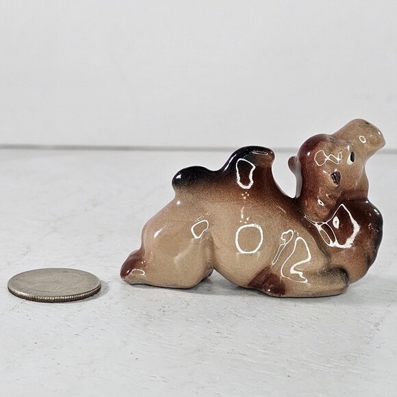 Vintage Freeman McFarlin Camel Lying Down Miniature Figurine Pottery Smiling - Picture 8 of 8